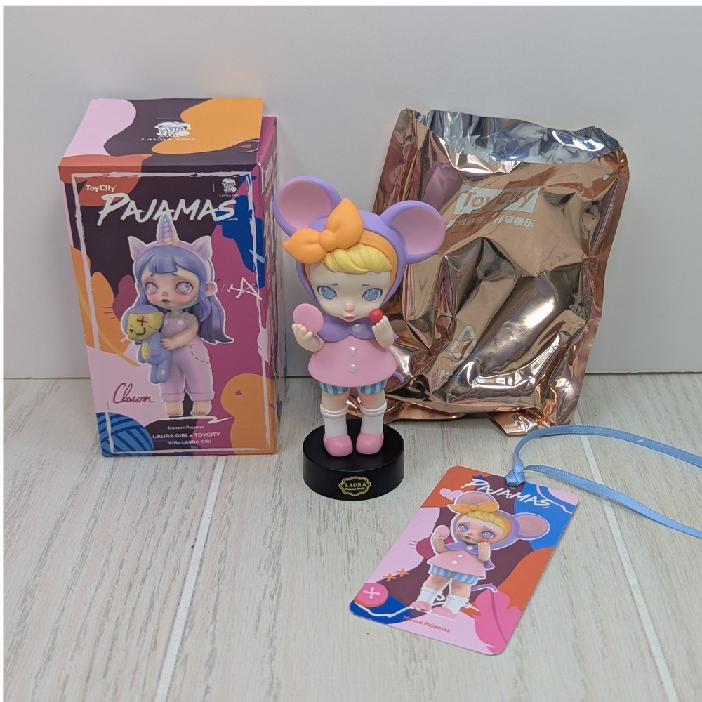 ToyCity Laura Pajama Party Mouse Pajamas Figure‎ Purple Pink Blind Box Toy